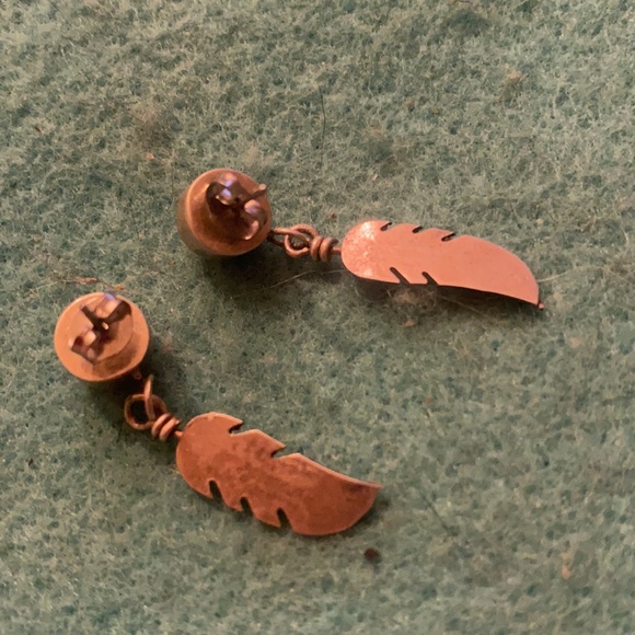 S s  charoite stone vintage Navajo earrings - Picture 2 of 4